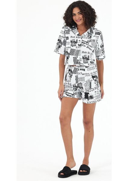 Kadın Yazlık Kısa Kollu Pijama Takımı modelleri