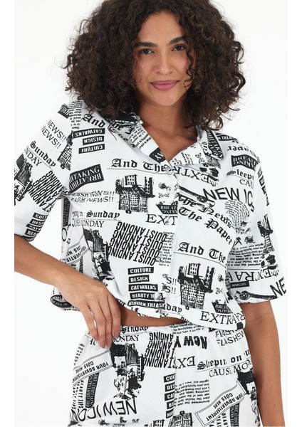 Kadın Yazlık Kısa Kollu Pijama Takımı fırsatları