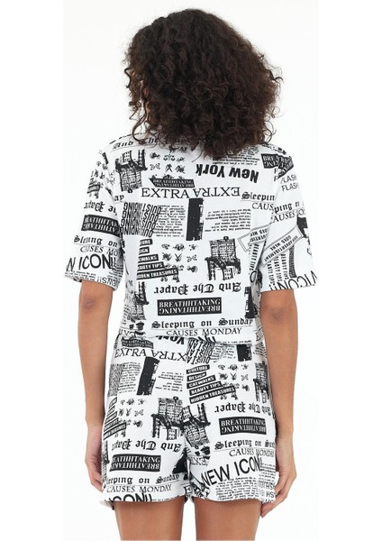 Kadın Yazlık Kısa Kollu Pijama Takımı indirimleri