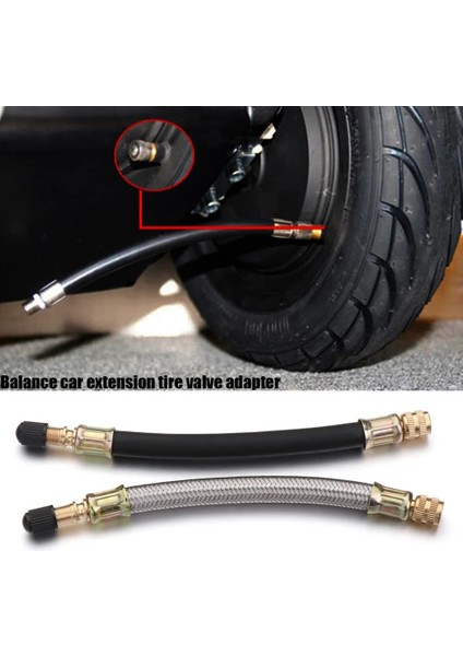 180MM Stil 1 Stil Xiaomi Mijia Scooter Için Ortable Genişletilmiş Silikon Nozullar Scooter Vana Adaptörü Elektrikli Scooter Kaykay Bisiklet (Yurt Dışından) modelleri
