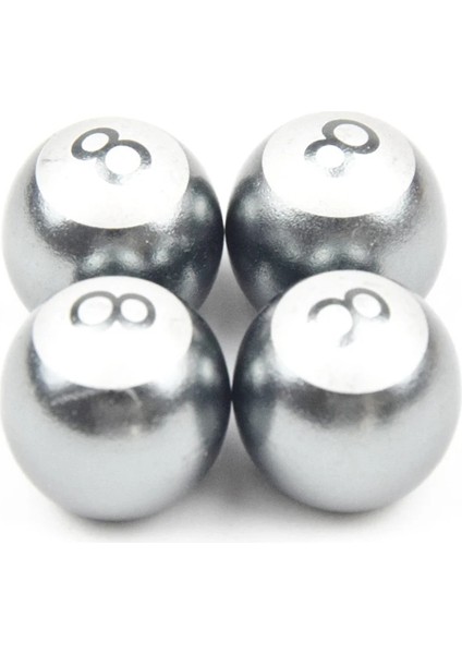 Gri Top Stili Çanta Evrensel Küresel Lastik Valf Kapakları Oto Araba Kamyon Dağ Bisikleti Bilardo Havuz 8 Küresel Lastik Lastik Hava Valfi Kök Tekerlek Kapakları (Yurt Dışından)
