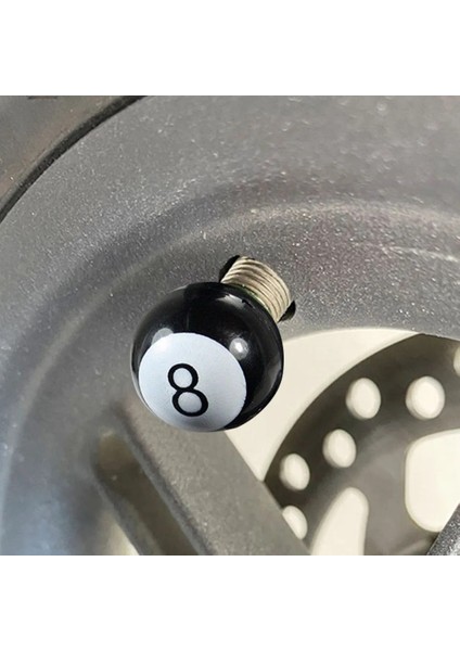 Gri Top Stili Çanta Evrensel Küresel Lastik Valf Kapakları Oto Araba Kamyon Dağ Bisikleti Bilardo Havuz 8 Küresel Lastik Lastik Hava Valfi Kök Tekerlek Kapakları (Yurt Dışından)