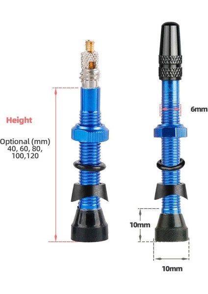 60MM Alaşım Mavi Tarzı Bisiklet 1 Çift mm Presta Vana Yol Için Tubeless Jant Pirinç Çekirdek W Alaşımlı Kapak ve Alet (Yurt Dışından)