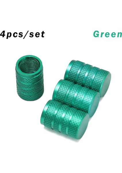 Yeşil Stil 4 Adet Evrensel Toz Geçirmez Alüminyum Alaşımlı Bisiklet Kapağı Tekerlek Lastiği Kapalı Araba Kamyon Tüpü Lastik Bisiklet Aksesuarları (Yurt Dışından)