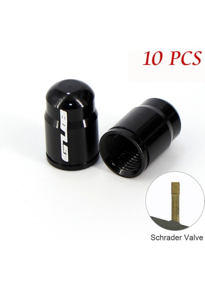 Schrader-Siyah Stili Gub Prestaschrader Bisiklet Valf Kapağı Alüminyum Alaşımlı Fransızamerikan Bisiklet Lastiği Valf Kapağı Toz Geçirmez Jant Kapağı Koruyucu (Yurt Dışından)