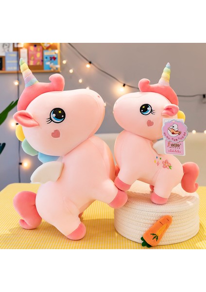 32C'M Gökkuşağı Tek Boynuzlu At Bebek Peluş Oyuncak (Yurt Dışından)