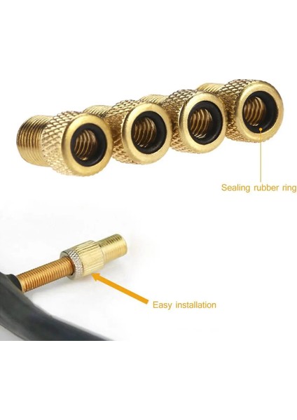 2 Adet Tarzı Valf Adaptörü Dönüştürücü Yol Bisikleti Bisiklet Pompası Tüp Presta Halka Conta Döngüsü Aksesuarları Iğne Dönüştürücü ile Schrader'a (Yurt Dışından) fırsatları