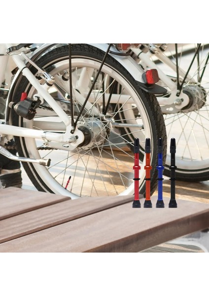 Kırmızı 78 mm Stili Et Bisiklet Lastik Hava Valfi Tubeless Tekerlek Valf Kiti, Bakır Çekirdek Alaşımlı Kök Kauçuk Tabanlı, mm (Yurt Dışından)
