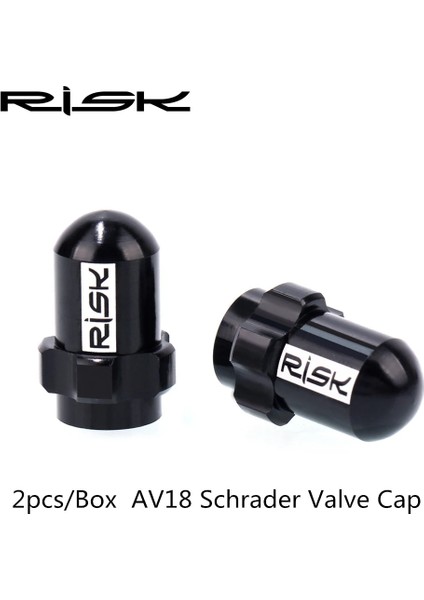 AV18 Siyah 1 Çift Stili 2pcsbox Lastik Vana Risk Hafif Alüminyum Alaşımlı Dağ Yol Bisikleti Bisiklet Lastiği Fv Av Presta Schrader Vana Kapağı Toz Kapağı (Yurt Dışından)