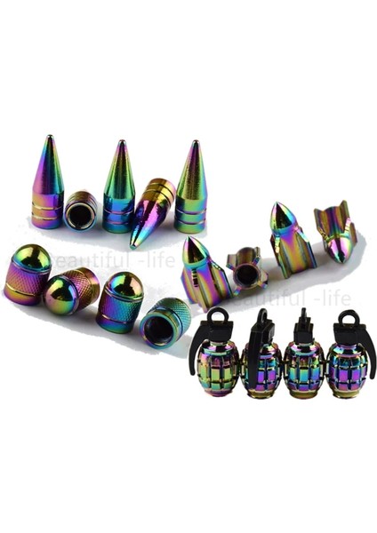 2 Adet Bir Stil 2 Adet Alüminyum Işıklar Renkli Araba Bisiklet Lastik Vana Kapakları Neon Mermi Tasarım Araba Kamyon Hava Limanı Kapağı Lastik Jant Vana Tekerlek Kök Kapağı (Yurt Dışından)