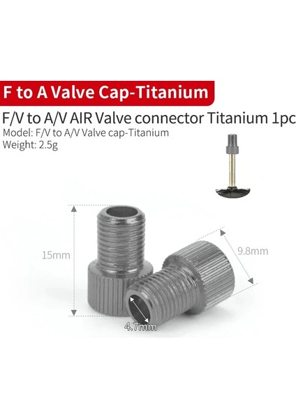 Bağlayıcı Ti 1 Adet Tarzı Jshou Bisiklet Schrader Sclaverand Presta Vana Kapak Kapakları Adaptör Pompası Dönüştürmek Presta Tekerlekler Gaz Memesi Tüp Bisiklet Aksesuarları (Yurt Dışından)