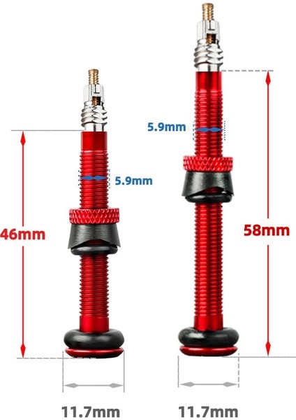 Fv 58MM Kırmızı Stil Hava mm Presta Nipel Fc Vanalar Yol Için Tubeless Karbon Jant Alaşımlı Kök Pirinç Çekirdek Bisiklet Dıy Aksesuarları (Yurt Dışından) modelleri