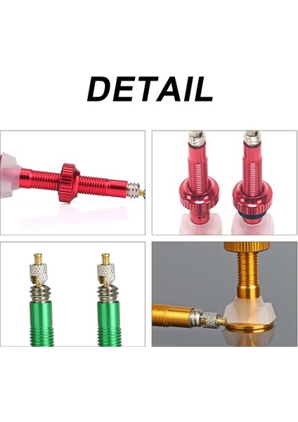 Yeşil Stil 2 Adet Ubeless Vana Kök Fv Presta Vana Alüminyum Alaşımlı Tubeless Lastik Vana Kapaklı Dağ Bisikleti Yol Bisikleti Lastik Parçaları (Yurt Dışından)