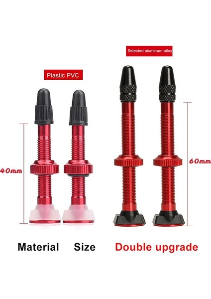 Siyah 40MM Tarzı Kr Bisiklet Valfi Dağ Bisikleti Aksesuarları Vakum Valfi Alüminyum Alaşımlı Fransız Çok Renkli Sızdırmazlık Valfi Uzatın (Yurt Dışından)