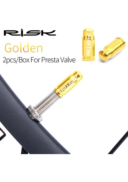 1 Takım Altın Tarzı Rısk Bisiklet Schraderpresta Valf Kapağı Titanyum Alaşımlı Ultralight Dağ Yol Bisikleti Lastik Kapağı Lastik Valf Koruyucu Mtb Parçası (Yurt Dışından)