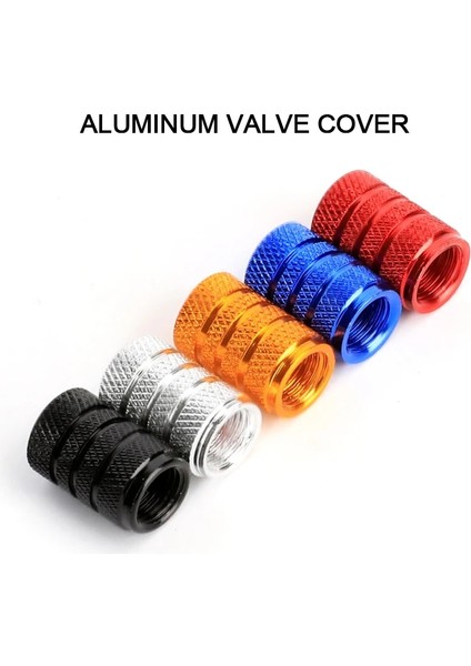 Gümüş 2 Adet Tarzı 2 Adet Bisiklet Vana Kapağı Tırtıllı Tip Alüminyum Alaşımlı Dağ Bisikleti Motosiklet Schrader Lastik Vana Kapağı Toz Geçirmez Bisiklet Aksesuarları (Yurt Dışından)