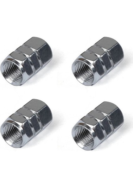 Gümüş Tarzı Evrensel Toz Geçirmez Alüminyum Alaşımlı Bisiklet Kapağı Tekerlek Lastiği Kaplı Araba Kamyon Tüpü Lastik Bisiklet Aksesuarları 4 Renk Vana 4 Adet (Yurt Dışından)