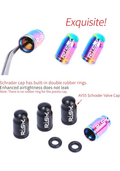 2pc-Av Cap-Siyah Stil Nutwrenchprotection Sticker Set Yol Bisikleti Presta Vana Toz Geçirmez Kapak Aksesuarları ile Rısk Titanyum Bisiklet Lastiği Vana Kapağı (Yurt Dışından) fırsatları