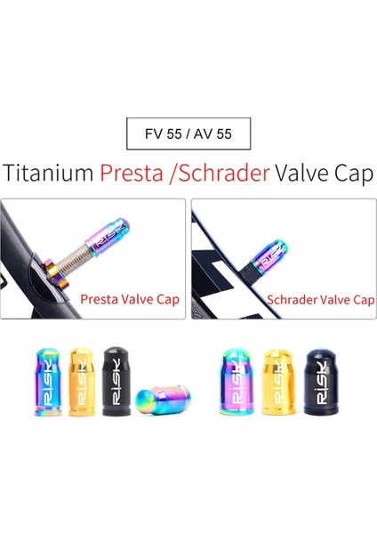 2pc-Av Cap-Siyah Stil Nutwrenchprotection Sticker Set Yol Bisikleti Presta Vana Toz Geçirmez Kapak Aksesuarları ile Rısk Titanyum Bisiklet Lastiği Vana Kapağı (Yurt Dışından) indirimleri