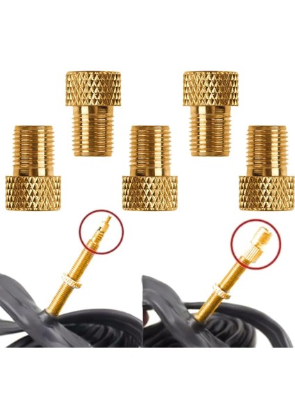Kırmızı Stil Opper Presta - Schrader Adaptörleri Bisiklet Pompası Lastik Valf Konnektörleri Araba Oto Bisiklet Aracı (Yurt Dışından)