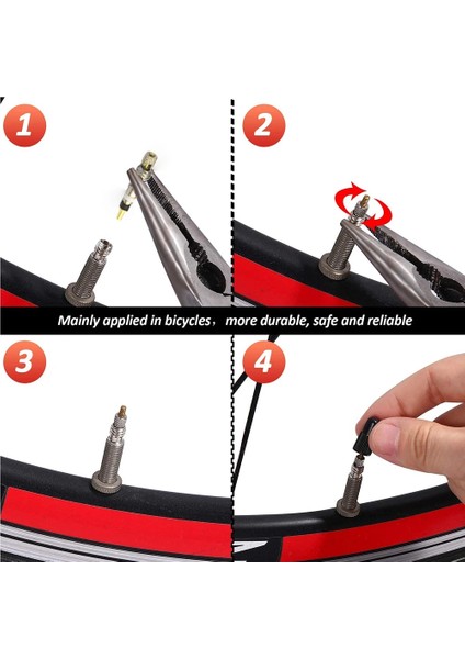 Type2-6pcs Tarzı Adet Presta Valf Bisiklet Lastiği Bisiklet Lastiği Valf Göbeği ve Valf Göbeği Tamir Alet Takımı Bisiklet Lastiği Valf Göbeğini Değiştirmek Için (Yurt Dışından)