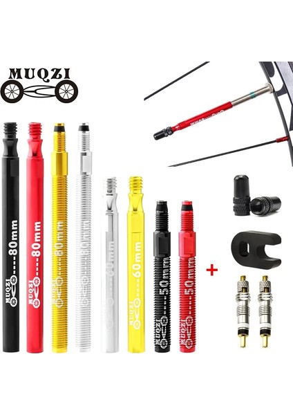 ENTEGRE80 Mmgümüş Stil Muqzı Bisiklet Presta Valf Genişletici Kattığı Lastik Çıkarılabilir Valf Iç Tüp Uzatma Valfi Adaptörü Çekirdek Aracı ile (Yurt Dışından)