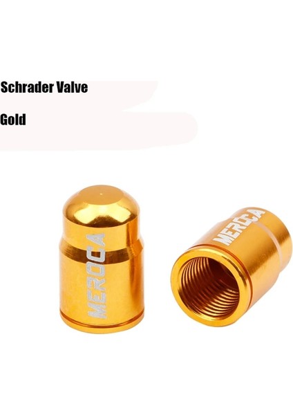 Altın Schrader Vana Stili 2 Adet Dağ Bisikleti Ultralight Valf Kapağı Bisiklet Renkli Alüminyum Lastik Valf Kapağı Schraderpresta Lastik Valf Koruyucu Mtb Parçası (Yurt Dışından)