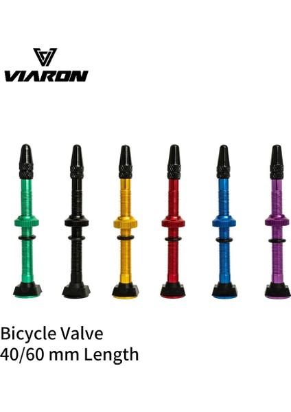 60MM Yeşil 1 Adet Tarzı Vıaron Bisiklet Vana Mtb Yol Bisikleti Tubeless Lastikler Dönüşüm Eloksal Alüminyum Alaşım Mastik Aksesuarları (Yurt Dışından)