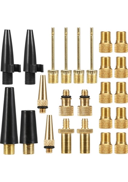 17 Adet Tarzı Bisiklet Valf Adaptörü Seti Bisiklet Lastiği Valf Dönüştürücü Kiti Presta'dan Dunlop'a Schrader'den Presta'ya Valf Adaptörü Nozul Iğne Kiti (Yurt Dışından)