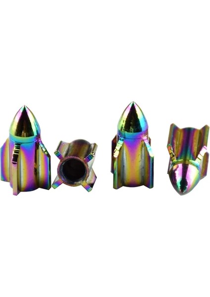 Et Renkli Taşınabilir Alüminyum Bisiklet Araba Lastiği Hava Valfi Kapakları Kamyon Tekerleği Schrader Valfleri Kapak Roket Şekli (Yurt Dışından)