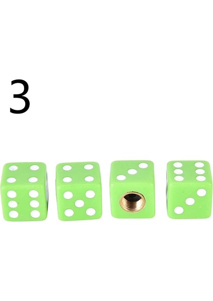 No.9 Tarzı 4 Adetlot Evrensel Zar Araba Lastiği Hava Valfi Kapağı Bisiklet Bisiklet Lastikleri Tekerlekler Üzerinde Valf Kapakları Araba Styling (Yurt Dışından)