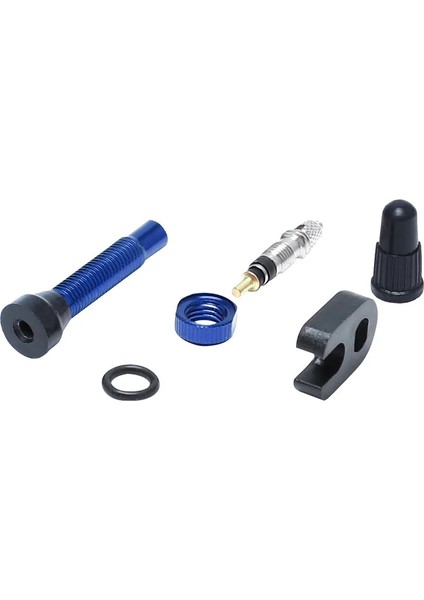 60MM Mavi 2 Adet Tarzı Et Bisiklet Lastik Hava Valfi Bisiklet Tubeless Tekerlek Valf Kiti Bakır Çekirdek Alaşımlı Gövde Kauçuk Taban (Yurt Dışından)