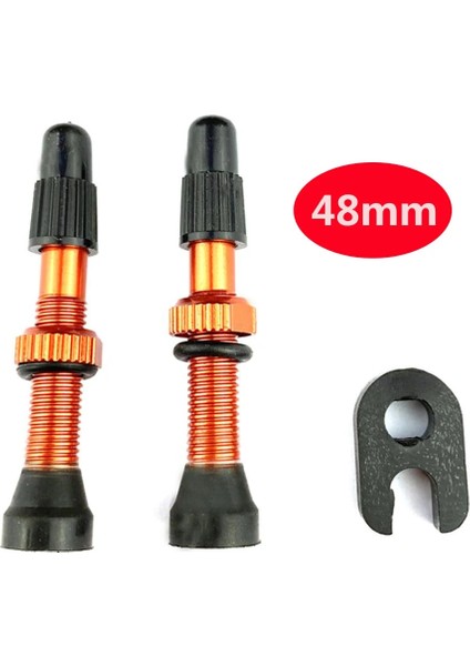 Turuncu 48MM Stili Alaşım Kök Bisiklet Fv Presta Mtb Yol Dağ Bisikleti Için Tubeless Lastik Valf Bisiklet Tubeless Lastik Wtools Vana Camm (Yurt Dışından)