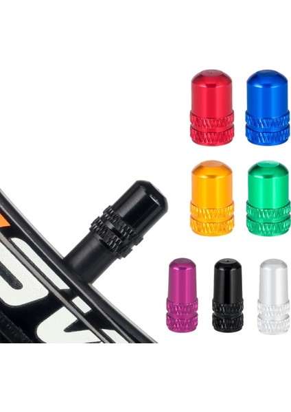 Sil Schrader Vana Stili 4 Adet Mtb Bisiklet Aksesuarları Alüminyum Alaşımlı Toz Geçirmez Bisiklet Vana Kapağı Lastik Hava Arabası Vana Vanalar Kapak (Yurt Dışından)