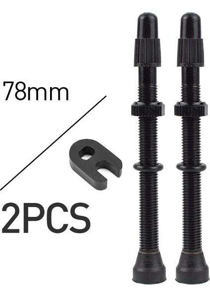 78 mm Siyah 1 Çift Stili Bisiklet 1 Çift Presta Vana Yol Mtb Bisiklet Tubeless Lastikler Pirinç Çekirdek Alaşım Kök Tubeless Mastik (Yurt Dışından)