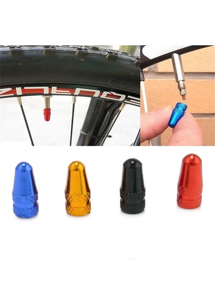 B --- Kırmızı --- 4 Adet Tarzı 4 Adet Bisiklet Vana Kapakları Alüminyum Presta Vana Kapakları Yüksek Basınç Sivri Lastik Vana Toz Kapağı Mtb Bisiklet Bisiklet Bisiklet Aksesuarları (Yurt Dışından)