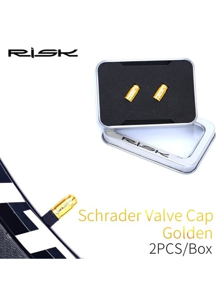 Schradervalvecap Gld Stili Rısk FV55 AV55 Titanyum Alaşımlı Bisiklet Vana Kapağı Dağ Yol Bisikleti Presta Schrader Nozul Vana Çekirdek Kapağı Toz Kapağı (Yurt Dışından)
