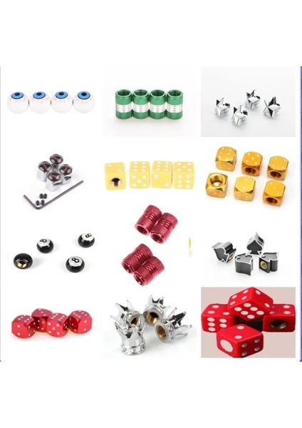 Pembe Tarzı 4 Adet Bisiklet Lastiği Valf Kapakları Zar Topu Yıldız Taç Şekilli Bisiklet Lastiği Jant Kök Hava Valfi Kapağı Oto Kamyon Toz Geçirmez Hava Geçirmez Kapaklar (Yurt Dışından) fırsatları