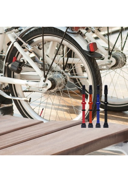 58MM Mavi 2 Adet Tarzı 2 Adet mm Pirinç Alaşımlı Bisiklet Presta Tubeless Lastik Vana Yol Bisikleti Mtb Alaşımlı Vana Kapağı Çok Renkli (Yurt Dışından)