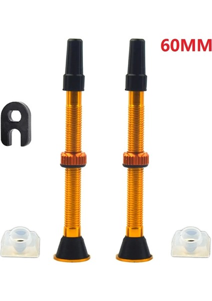 Altın 60MM Tarzı Et Bisiklet mm Uyumlu Yol Için Valf Mtb Bisiklet Tubeless Lastikler Pirinç Çekirdek Alaşım Kök Tubeless Mastik (Yurt Dışından)
