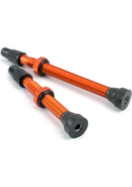 60MM Kırmızı 1 Çift Stili Bisiklet 1 Çift Presta Vana Yol Mtb Bisiklet Tubeless Lastikler Pirinç Çekirdek Alaşım Kök Tubeless Mastik (Yurt Dışından)