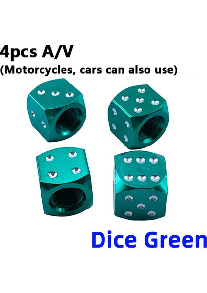 4 Adet Zar Yeşil Tarzı 4 Adet Bisiklet Tekerlek Lastiği Kaplı Araba Motosiklet Kamyon Evrensel Tüp Lastik Bisiklet Av Sv Amerikan Hava Valfi Kapağı Toz Geçirmez 10 Renk (Yurt Dışından)