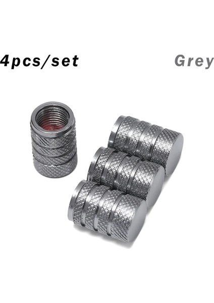 Gri Tarzı 4 Adet Evrensel Toz Geçirmez Alüminyum Alaşımlı Bisiklet Kapağı Tekerlek Lastiği Kaplı Araba Kamyon Tüpü Lastik Bisiklet Aksesuarları (Yurt Dışından)