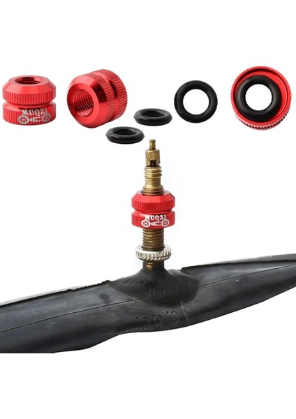 1 Adet Kırmızı Stil Mtb Yol Bisikleti Tubeless Lastik Presta Valf Somunu Bisiklet Iç Tüp Valf Kapakları Vakum Lastik Nozul Kilit Somunu Değiştirme Aksesuarları (Yurt Dışından)
