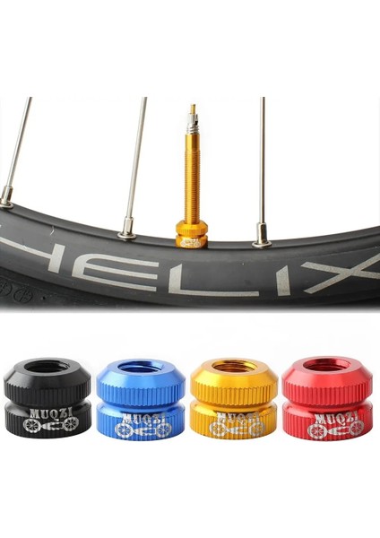 1 Adet Kırmızı Stil Mtb Yol Bisikleti Tubeless Lastik Presta Valf Somunu Bisiklet Iç Tüp Valf Kapakları Vakum Lastik Nozul Kilit Somunu Değiştirme Aksesuarları (Yurt Dışından)