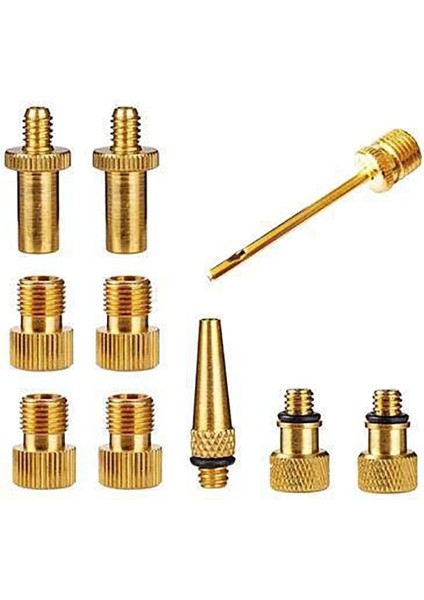 14 Adet Bir Set Tarzı Bakır Şişirme Pompası Nozul Kiti Presta Schrader Valf Adaptörü Tüp Bisiklet Valf Adaptörleri Yol ve Mtb ve Fixie Bisiklet Lastiği Pompası (Yurt Dışından)