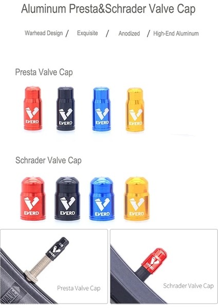 Schrade Stili Için Kırmızı 2 Adet Alüminyum Bisiklet Valf Kapağı Ultralight Dağ Yolu Bisiklet Lastik Kapağı Schraderpresta Lastik Valf Koruyucu Mtb Aksesuarları (Yurt Dışından)