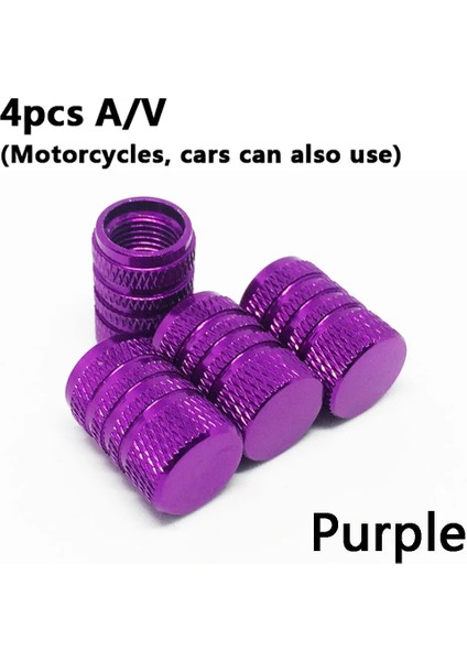 4 Adet Mor Tarzı 4 Adet Bisiklet Tekerlek Lastiği Kaplı Araba Motosiklet Kamyon Evrensel Tüp Lastik Bisiklet Av Sv Amerikan Hava Valfi Kapağı Toz Geçirmez 10 Renk (Yurt Dışından)