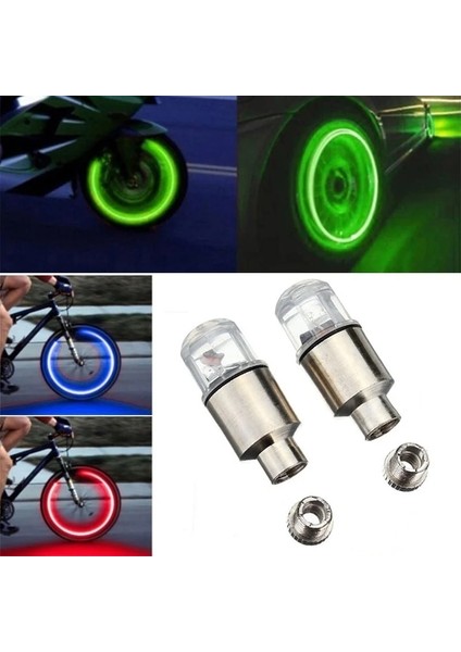 Mavi Stil Ar Lastik Vana Kapağı Işık Hareket Sensörü Motosiklet Bisiklet Kamyon Tekerlek Dekorasyon Neon Strobe LED Işık Su Geçirmez Ampul (Yurt Dışından)