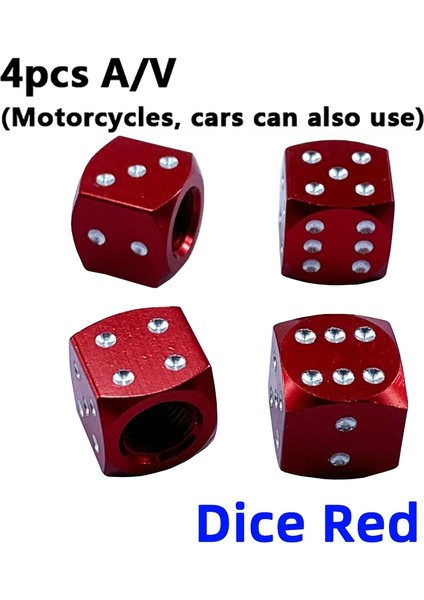 4 Adet Zar Kırmızı Tarzı 4 Adet Bisiklet Tekerlek Lastiği Kaplı Araba Motosiklet Kamyon Evrensel Tüp Lastik Bisiklet Av Sv Amerikan Hava Valfi Kapağı Toz Geçirmez 10 Renk (Yurt Dışından)